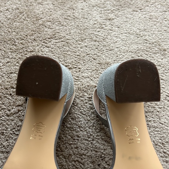 Nina NY Silver/Glittery Block Heels - Picture 5 of 5